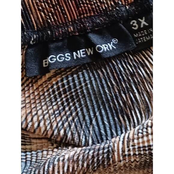 Vintage Plisse Maxi Skirt 3X Bird Feather Print Slits Elastic Neutral Minimalist - Picture 5 of 6